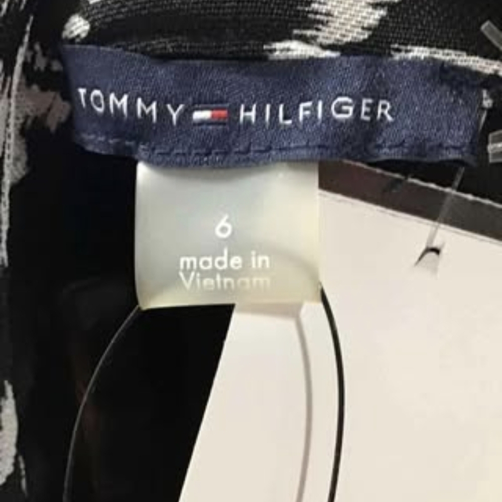 Tommy Hilfiger Black and White Long Sleeve Dress - Picture 6 of 10